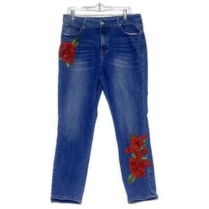 Boston Proper With Rose Embellished Jeans Girls Size 16